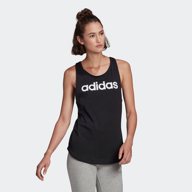 Tank-Adidas-Mujeres-Gl0566-W-Lin-Tk-Textil-Negro---S
