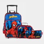 Set-3P-Mochi-Rueda-Escolar-Artesco-Infante-Ar16376002-Spiderman-Textil-Azul---Talla-unica
