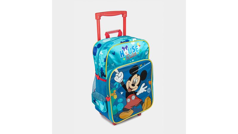 Mochila Escolar Mochila Con Ruedas Mickey Mouse Set 3P Mochi-Rueda
