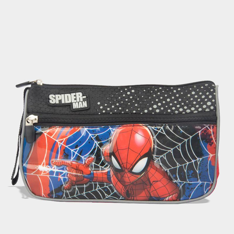 Cartuchera-Escolar-Artesco-Pre-Escolar-Ar16380132-Spiderman-Microfibra-Rojo---Talla-unica