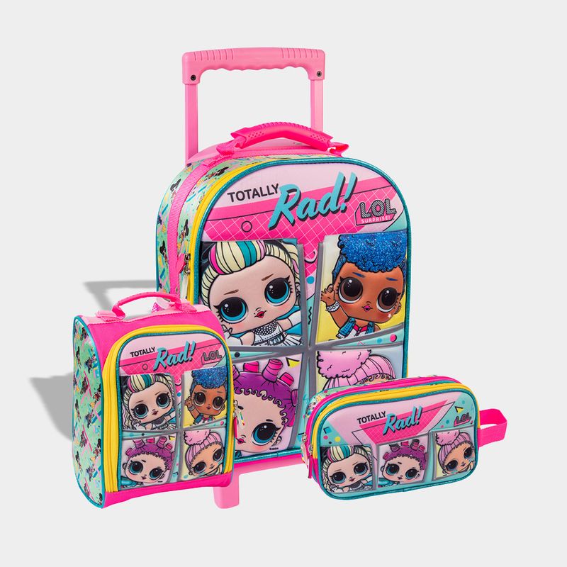 Set-3P-Maleta-Escolar-Scool-Infante-803402-Lol-Textil-Rosado---Talla-unica