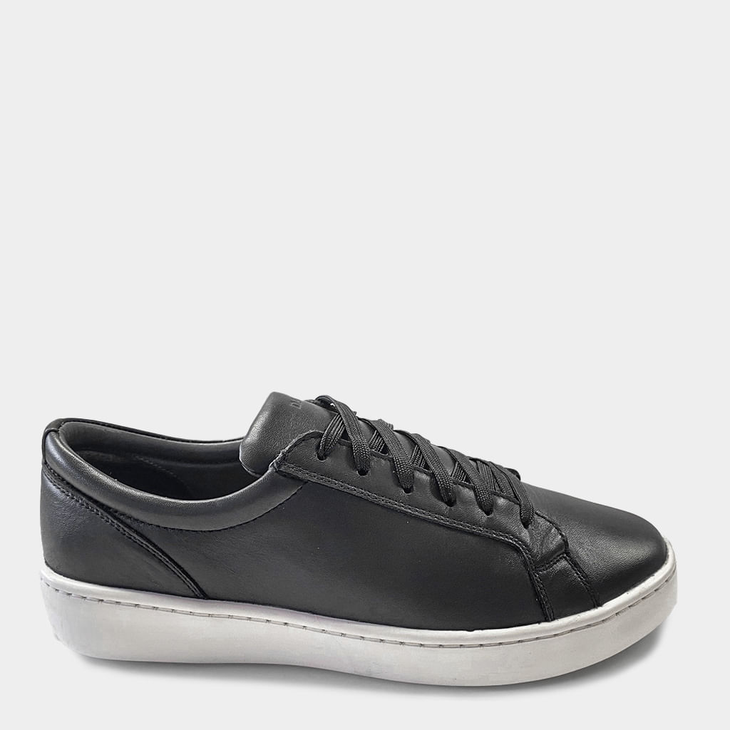 Zapatillas Urbanas Cuero Hombre Dauss Negro