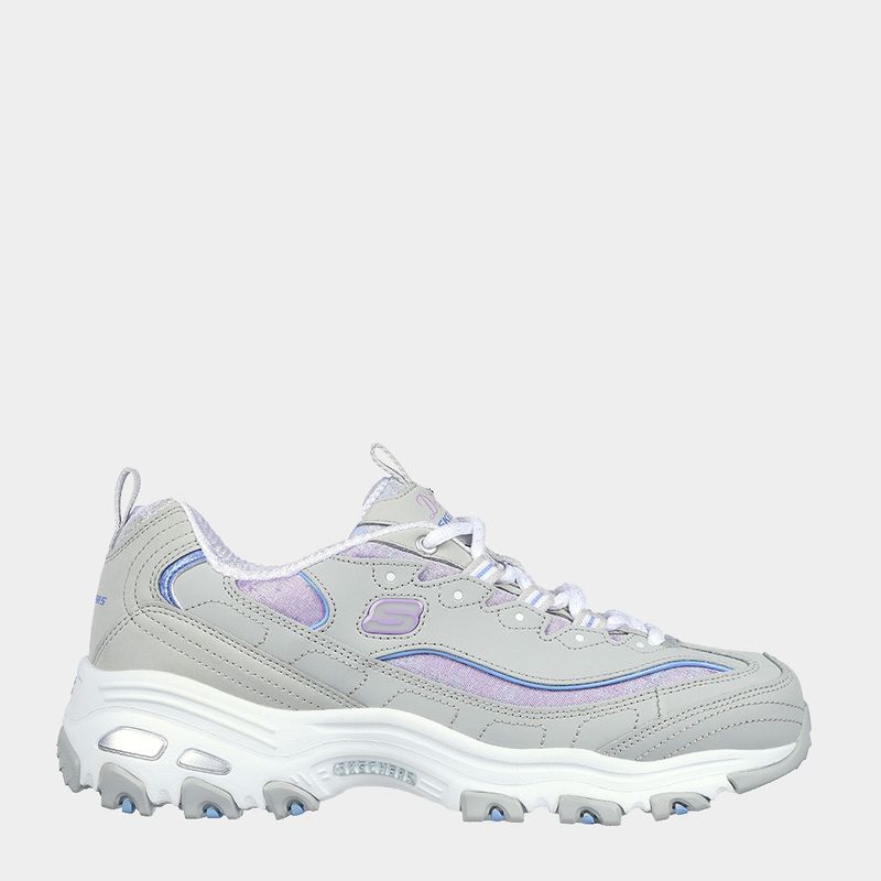 Zapatillas-Urbano-Skechers-Mujeres-149793-Lgmt-D-Lites-Cuero-Gris---5_5