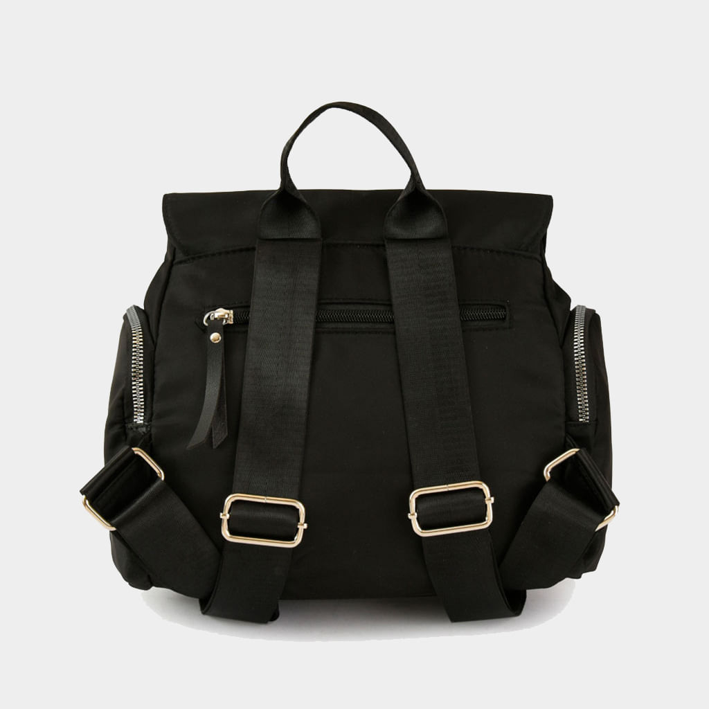 Comprar mochila casual de nylon para mujer de color negro