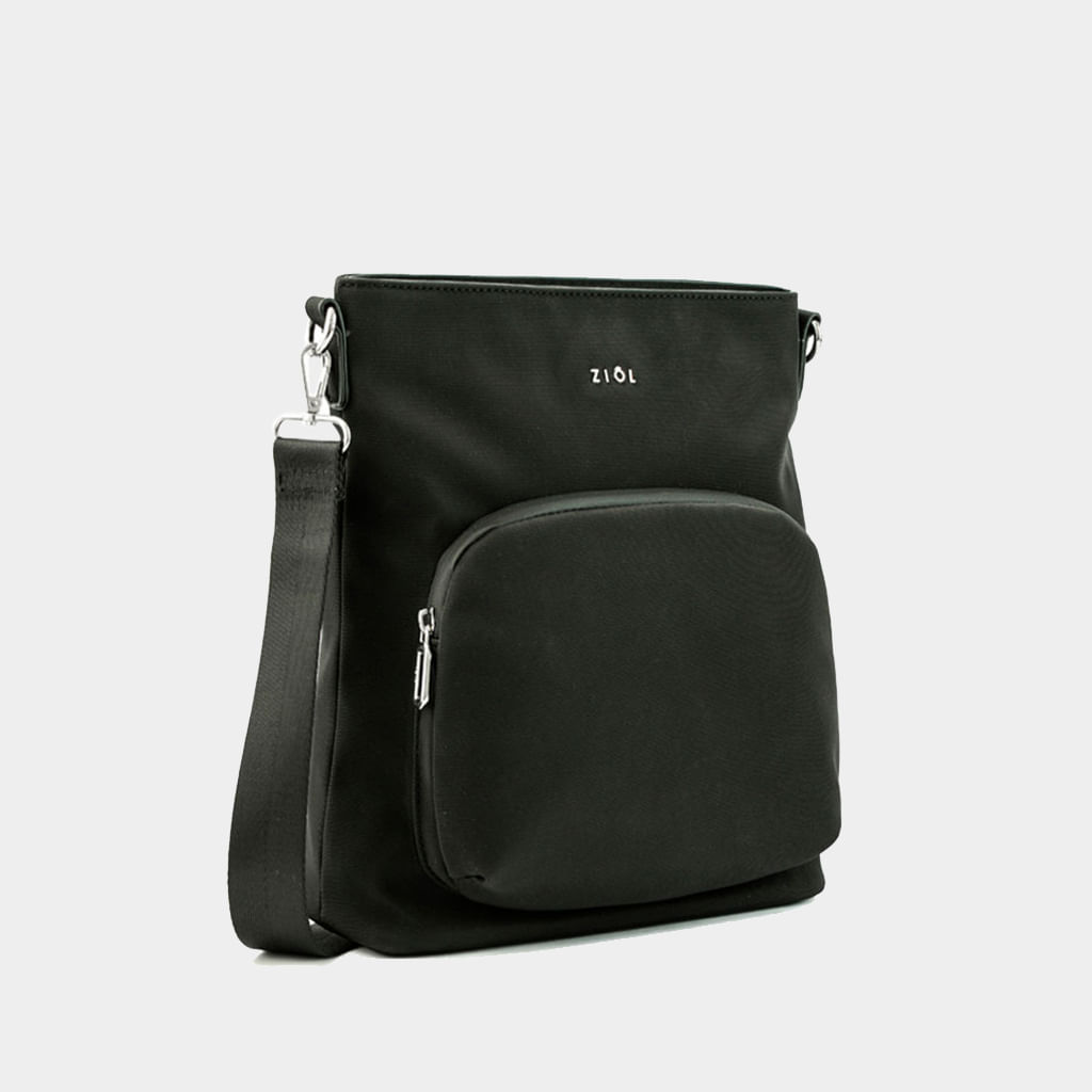 Bolso xl de nylon negro con accesorios para mujer jayat