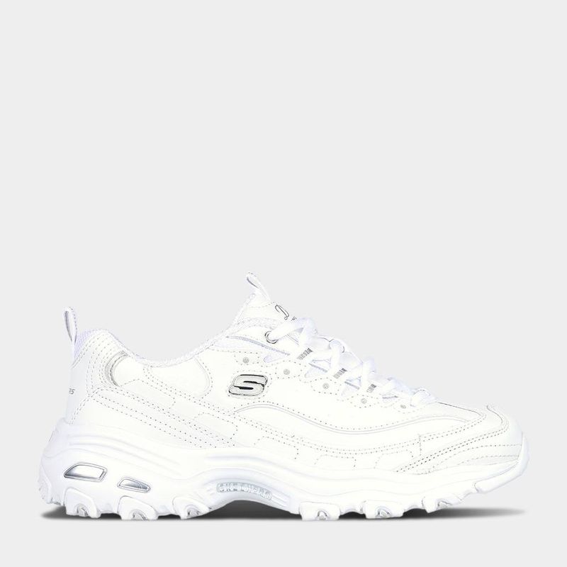Zapatillas-Urbano-Skechers-Mujeres-11931-Wsl-D-Lites-Cuero-BLANCO-6.5