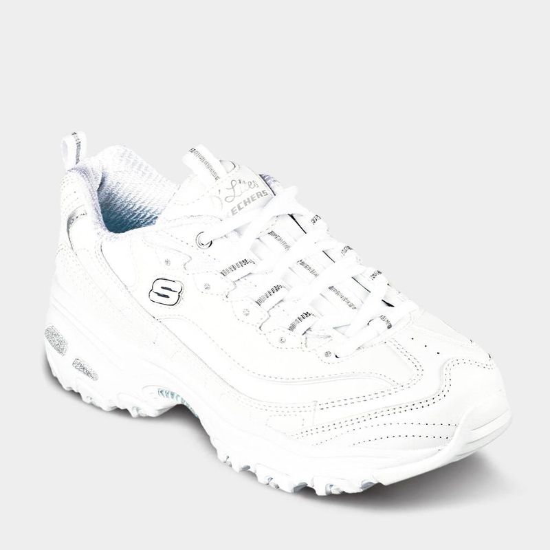 Zapatillas-Urbano-Skechers-Mujeres-11931-Wsl-D-Lites-Cuero-BLANCO-6.5