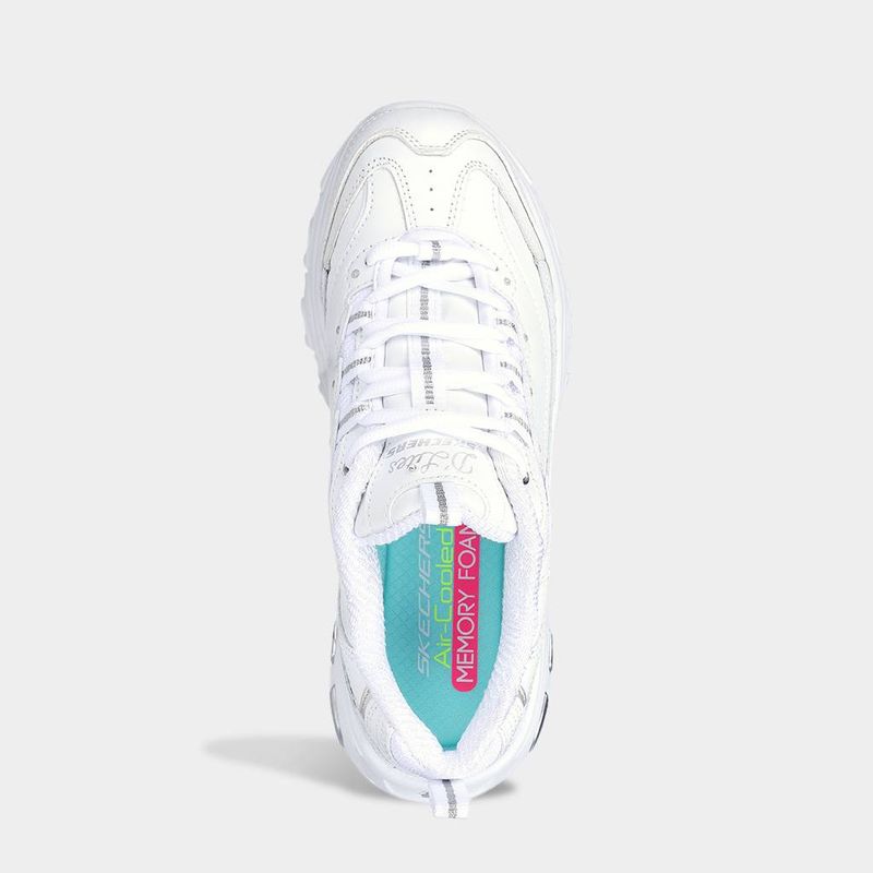Zapatillas-Urbano-Skechers-Mujeres-11931-Wsl-D-Lites-Cuero-BLANCO-6.5