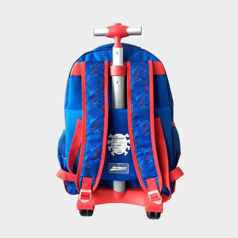 Mochirueda-Escolar-Artesco-Infante-Ar16380389-Spiderman-Textil-AZUL-Talla-Unica