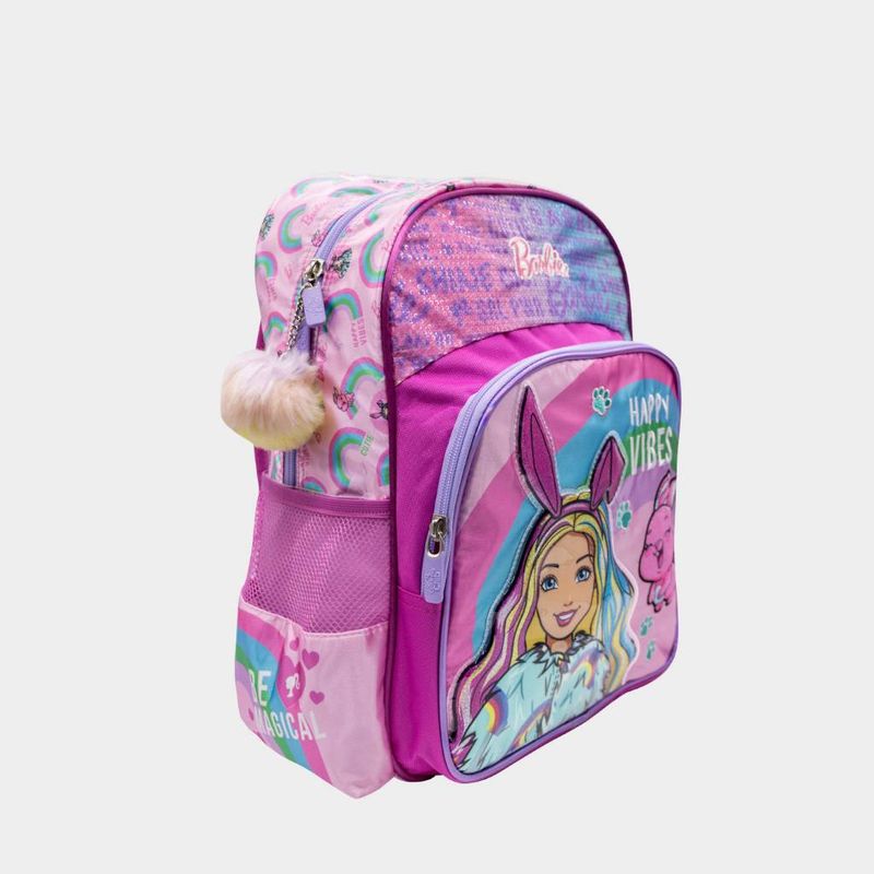 Mochila-Escolar-Childrens-Club-Infante-6Bar2020034-Barbie-Textil-AQUA-Talla-Unica