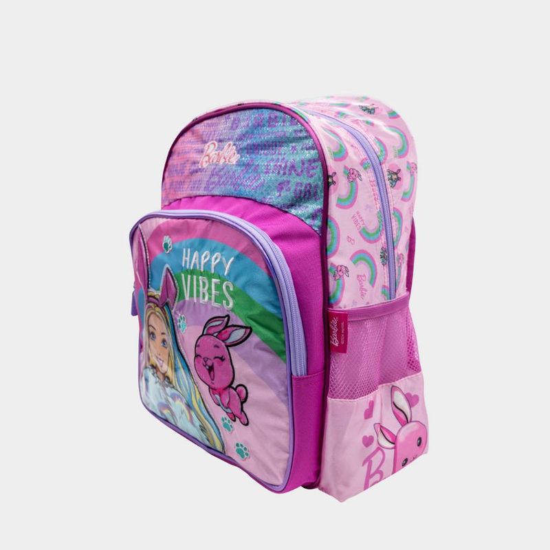 Mochila-Escolar-Childrens-Club-Infante-6Bar2020034-Barbie-Textil-AQUA-Talla-Unica