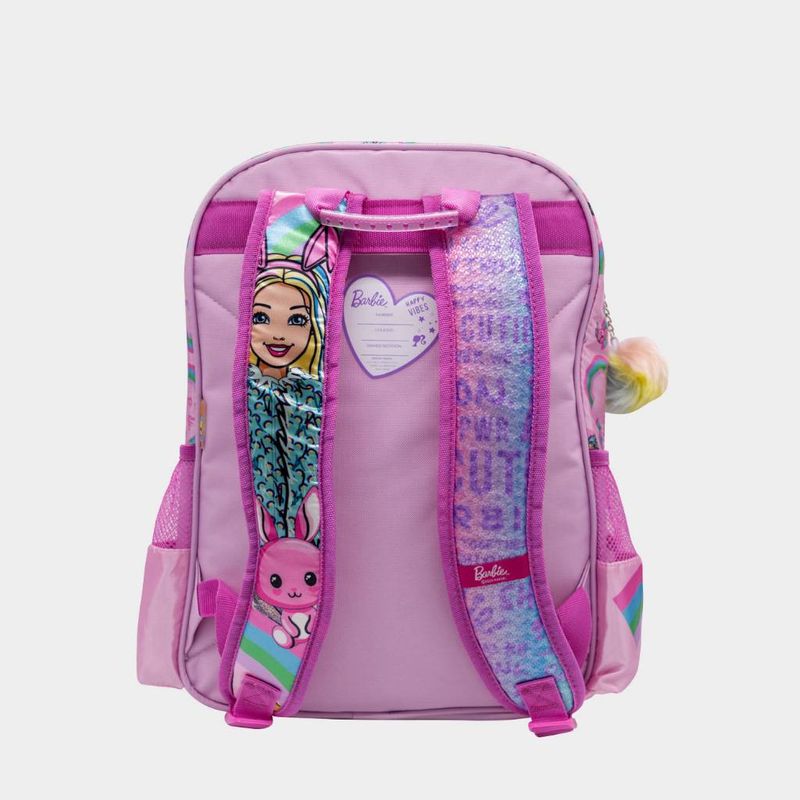 Mochila-Escolar-Childrens-Club-Infante-6Bar2020034-Barbie-Textil-AQUA-Talla-Unica
