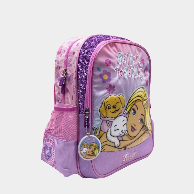 Mochila-Escolar-Childrens-Club-Infante-6Bar2020033-Barbie-Textil-LILA-Talla-Unica-2