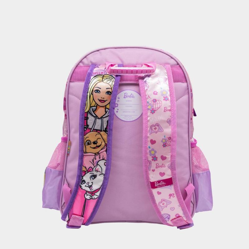 Mochila-Escolar-Childrens-Club-Infante-6Bar2020033-Barbie-Textil-LILA-Talla-Unica-4