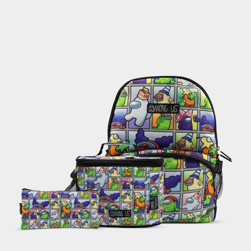 Set-3P-Mochila-Escolar-Statement-Junior-6Amu2060003-Among-Us-Textil-MULTICOLOR-Talla-Unica