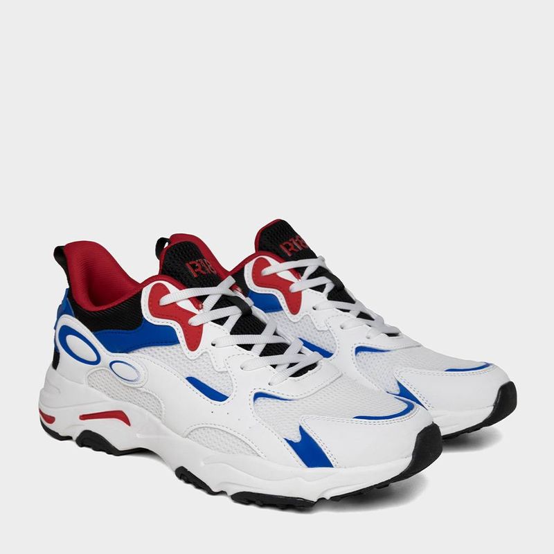 Zapatillas-Urbano-R18-Hombres-R18-Kh006--Textil-BLANCO-AZUL-ROJO-44