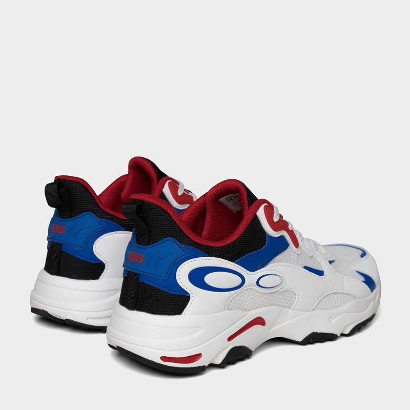 Zapatillas-Urbano-R18-Hombres-R18-Kh006--Textil-BLANCO-AZUL-ROJO-44
