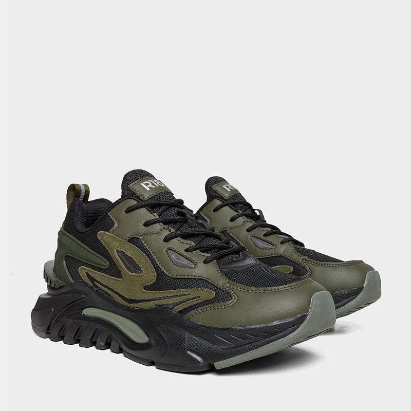 Zapatillas-Urbanas-R18-Hombres-R18-Sk032--VERDE-OLIVO-NEGRO-39