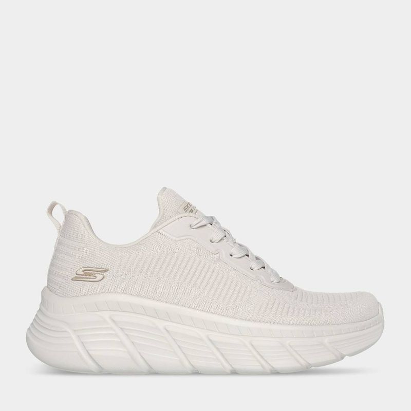 Zapatillas-Urbanas-Skechers-Mujeres-117385-Ofwt-Bobs-B-Flex-Hi-BEIGE-5.5