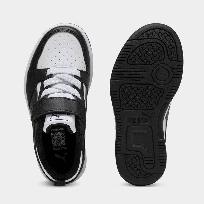 Zapatillas-Urbanas-Puma-Pre-Escolar-397419-01-Rebound-V6-Lo-Ac-Ps-NEGRO-BLANCO-11