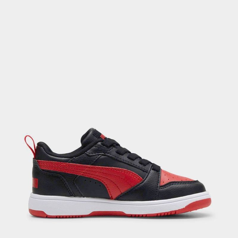 Zapatillas-Urbanas-Puma-Pre-Escolar-396742-11-Rebound-V6-Lo-Ac-Ps-NEGRO/ROJO-12.5-2