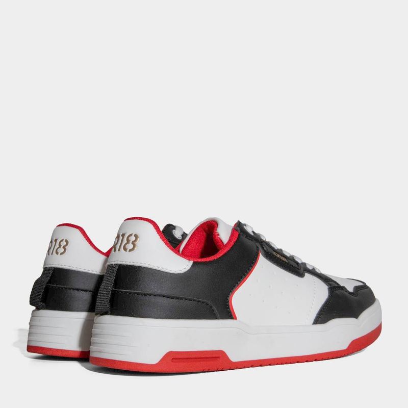 Zapatillas-Urbanas-R18-Hombres-R18-Xw005-BLANCO-ROJO-NEGRO-40