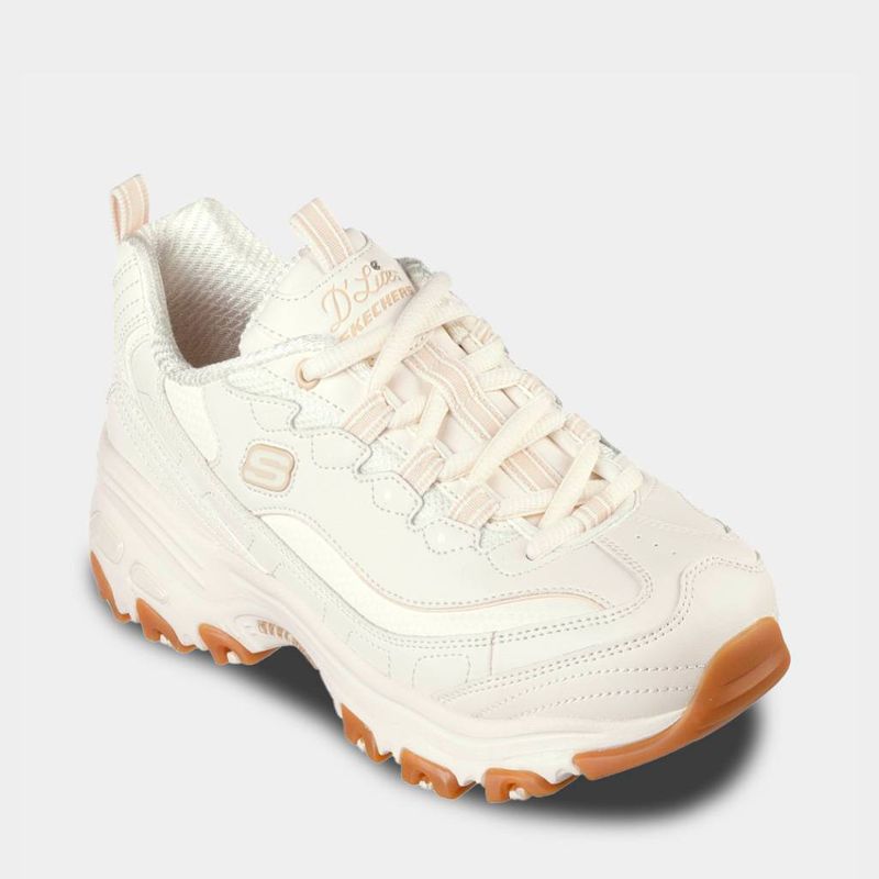 Zapatillas-Urbanas-Skechers-Mujeres-149807-Ofwt-D-Lites-BLANCO-6.5