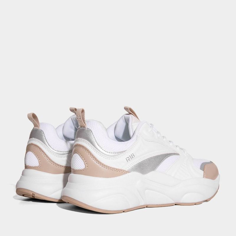 Zapatillas-Urbanas-R18-Mujeres-R18-Cd133-BEIGE-PLATEADO-37