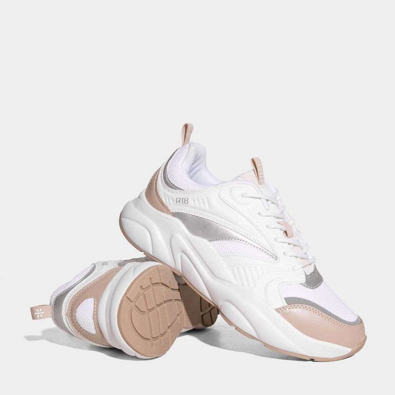 Zapatillas-Urbanas-R18-Mujeres-R18-Cd133-BEIGE/PLATEADO-40-5