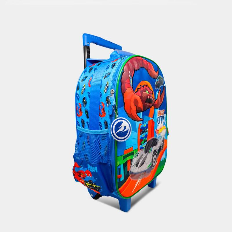 Maleta-Animation-Brands-Pre-Escolar-6Htw2000020-Hot-Wheels-CELESTE-NARANJA-Talla-Unica