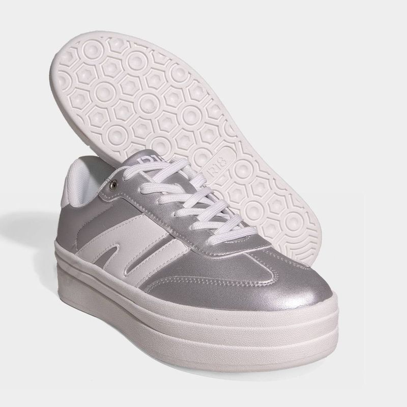 Zapatillas-Urbano-R18-Mujeres-R18-Xw00237-PLATEADO/BLANCO-37-5