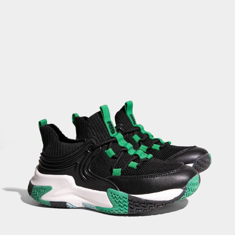 Zapatillas-Urbanas-R18-Pre-Escolar-R18-Qy017-NEGRO/VERDE-29-2
