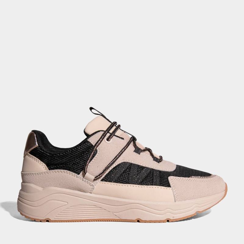 Zapatillas-Urbanas-R18-Mujeres-R18-Xw00233-NUDE-NEGRO-DORADO-38