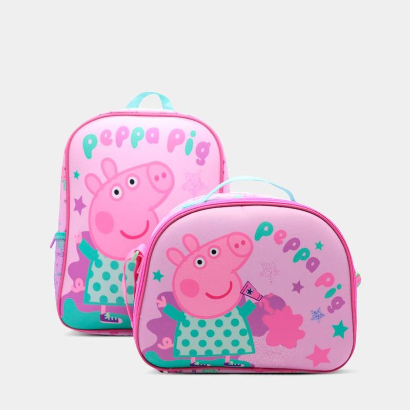 Set-Mochila-y-Lonchera-Escolar-Animation-Brands--6Ppg2130003-Peppa-Pig-ROSADO-Talla-Unica