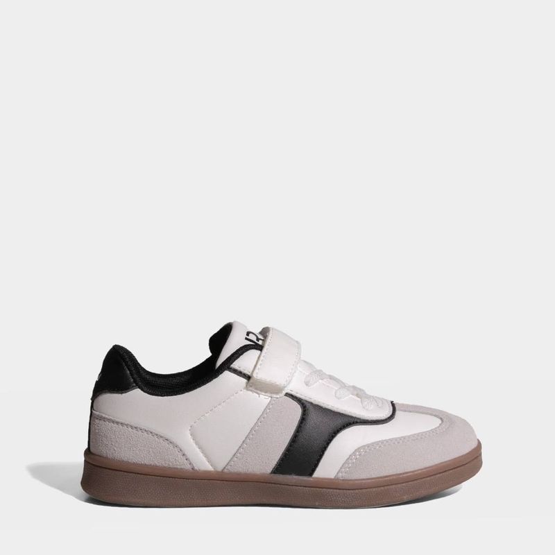 Zapatillas-Urbanas-R18-Unisex-Infantil-R18K-Xw0024--BLANCO-NEGRO-28