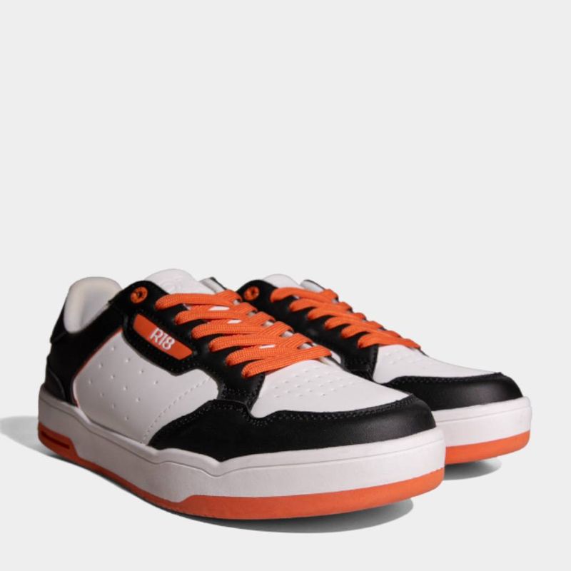 Zapatillas-Urbanas-R18-Hombres-R18-Xw005--BLANCO-ANARANJADO-NEGRO-43
