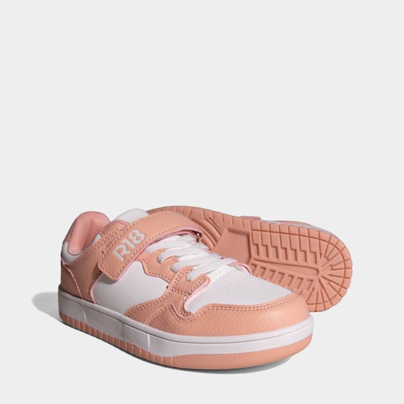 Zapatillas-Urbanas-R18-Niñas-R18K-Wt00002-CORAL/BLANCO-28-5