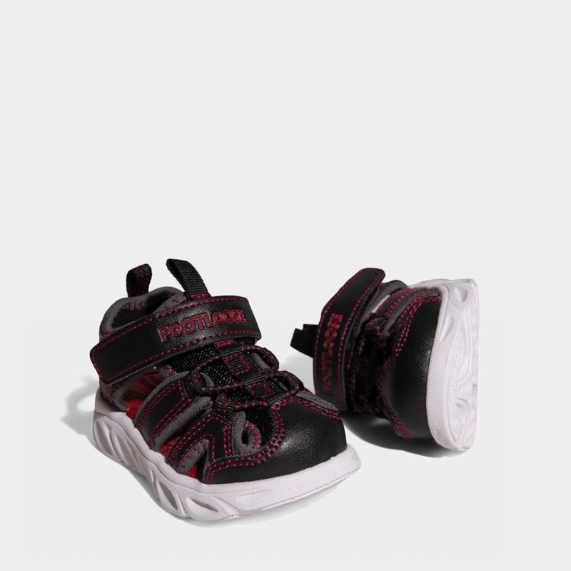 Sandalias-Casuales-Footloose-Kids-Niños-Ftk-Cd00006-NEGRO/ROJO-22-5