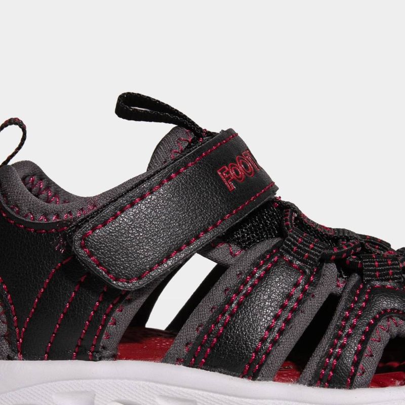 Sandalias-Casuales-Footloose-Kids-Niños-Ftk-Cd00006-NEGRO/ROJO-23-4