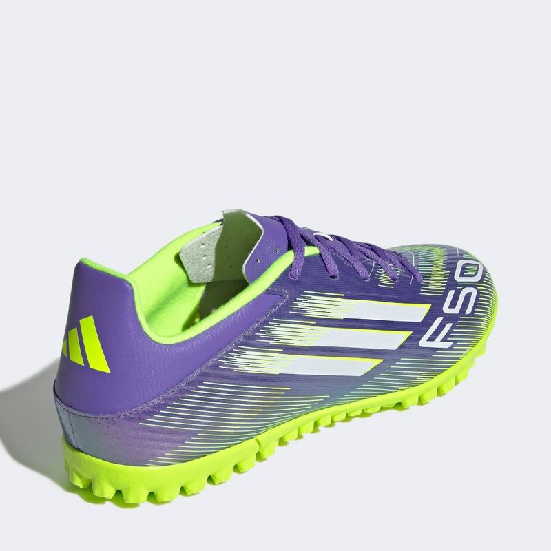 Zapatillas-de-Futbol-Adidas-Hombres-Ji0026-F50-Club-Tf-Liq-LILA/VERDE-LIMON-10.5-3