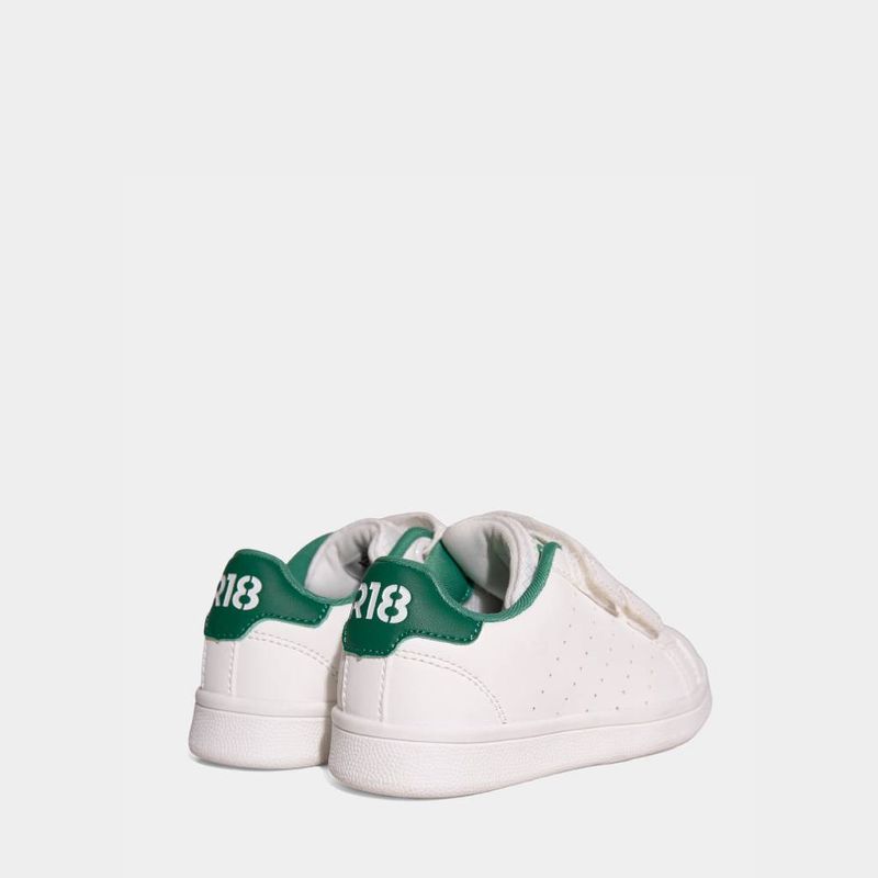 Zapatillas-Urbanas-R18-Unisex-Infantil-R18K-Wt00052-BLANCO/VERDE-22-3